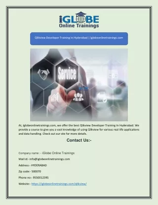 Qlikview Developer Training in Hyderabad | Iglobeonlinetrainings.com