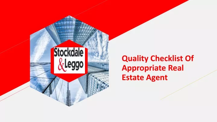 quality checklist of appropriate real estate agent