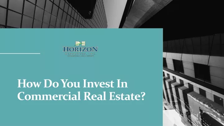 how do you invest in commercial real estate