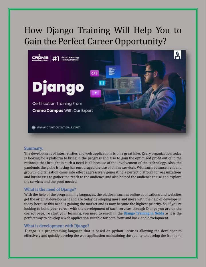 how django training will help you to gain