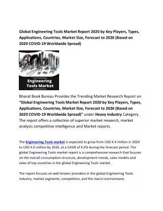 global engineering tools market report 2020