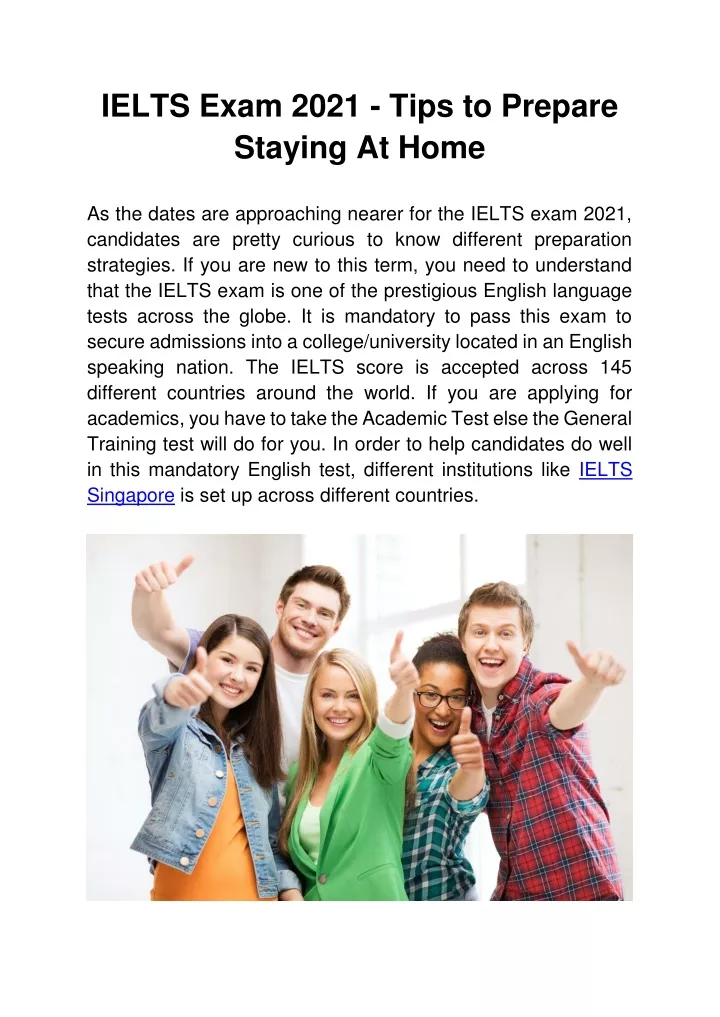 ielts exam 2021 tips to prepare staying at home