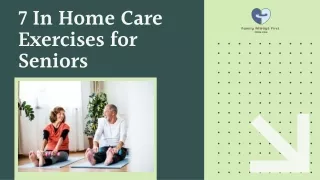 Check Out The Exercises for Seniors on At Home Care