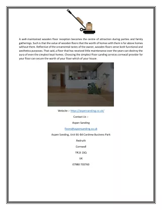 a well maintained wooden floor reception becomes