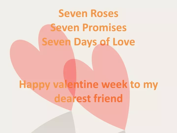 seven roses seven promises seven days of love
