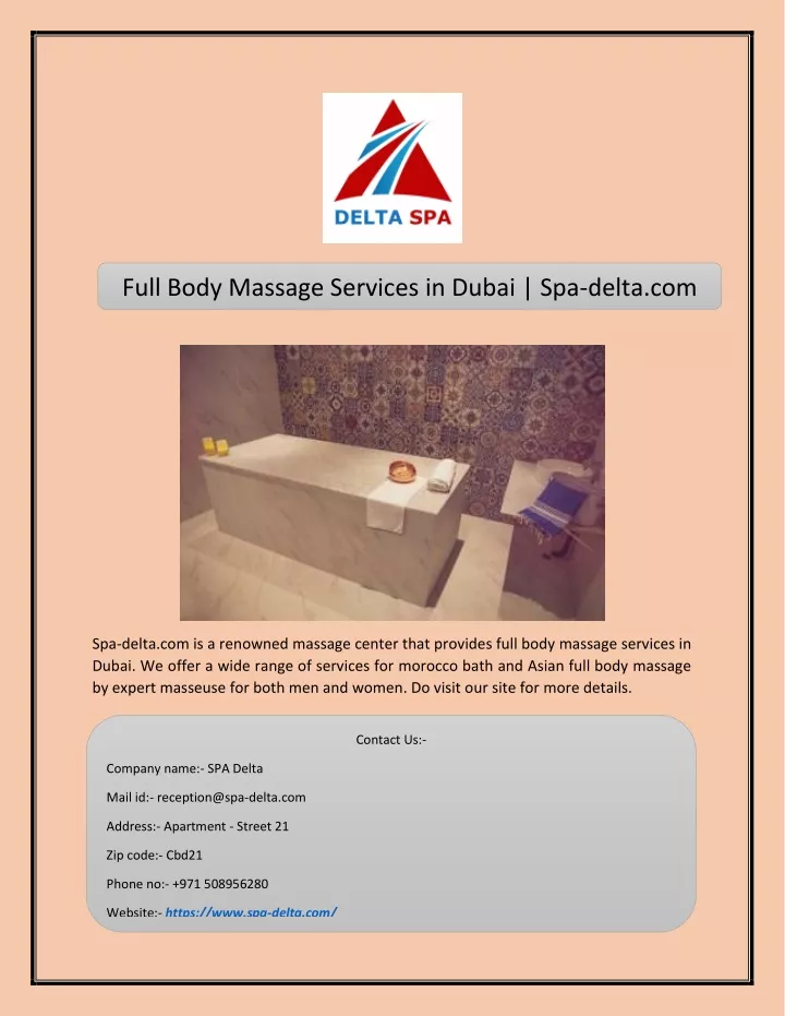 full body massage services in dubai spa delta com