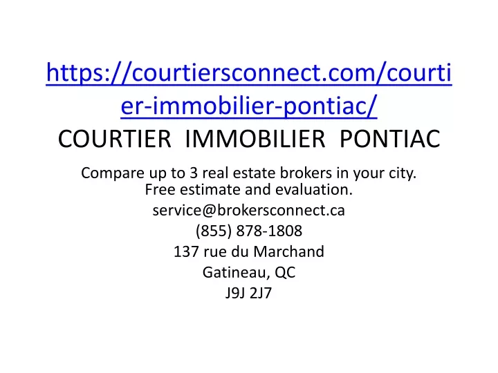 https courtiersconnect com courtier immobilier pontiac courtier immobilier pontiac