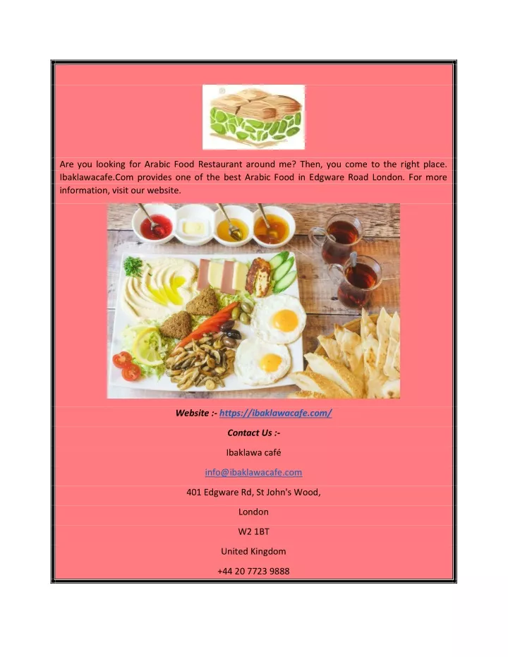 are you looking for arabic food restaurant around