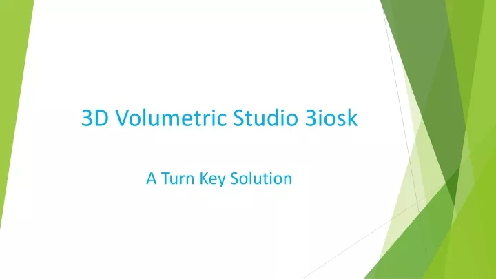 3d volumetric studio 3iosk