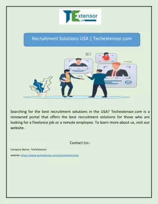 recruitment solutions usa techextensor com