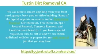 tustin dirt removal ca