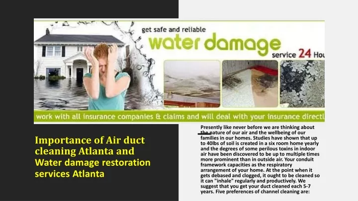 importance of air duct cleaning atlanta and water damage restoration services atlanta
