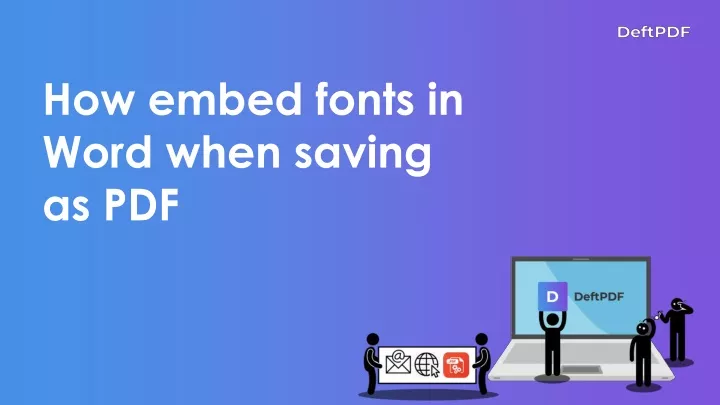 how embed fonts in word when saving as pdf
