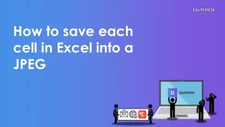how to save each cell in excel into a jpeg