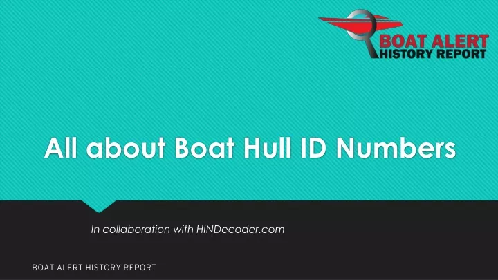 all about boat hull id numbers