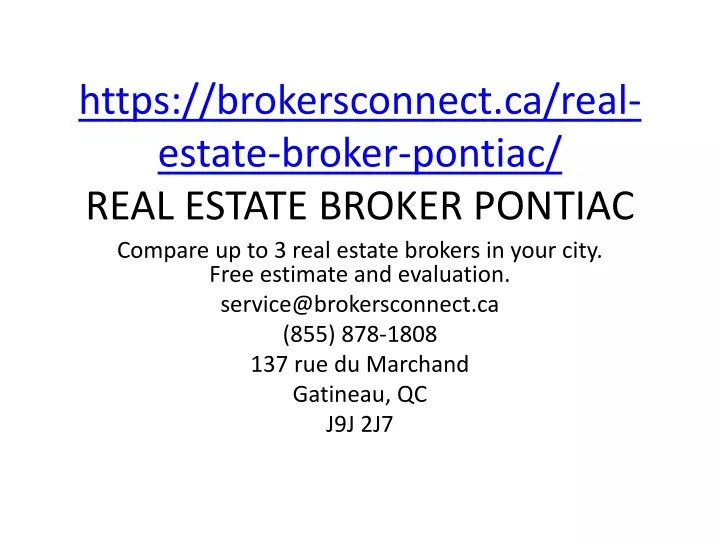 https brokersconnect ca real estate broker pontiac real estate broker pontiac