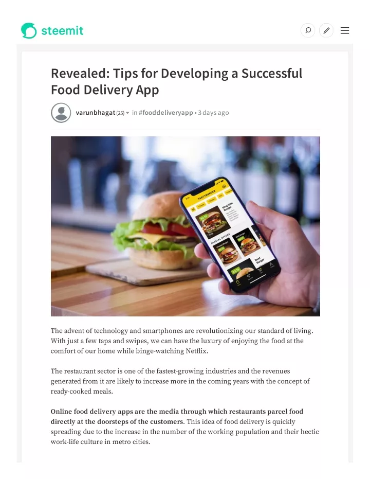 revealed tips for developing a successful food