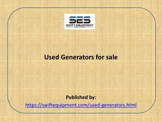 Used Generators for sale