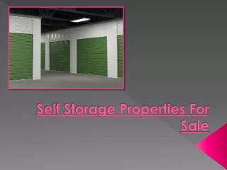 self storage properties for sale