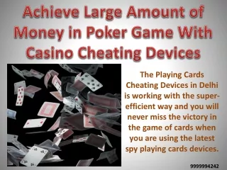 Playing Cards Cheating Devices in Delhi | New Cheating Cards