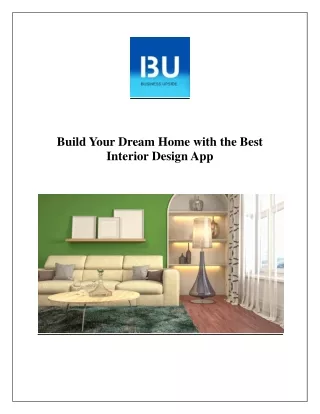 Build Your Dream Home with the Best Interior Design App