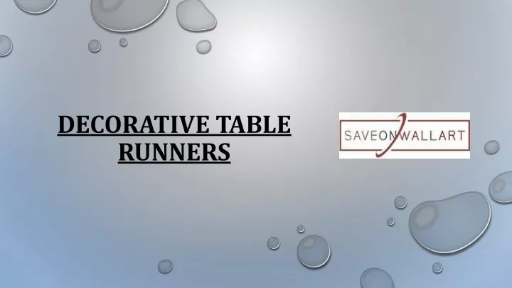 decorative table runners