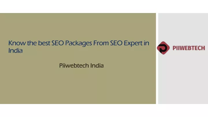 know the best seo packages from seo expert in india