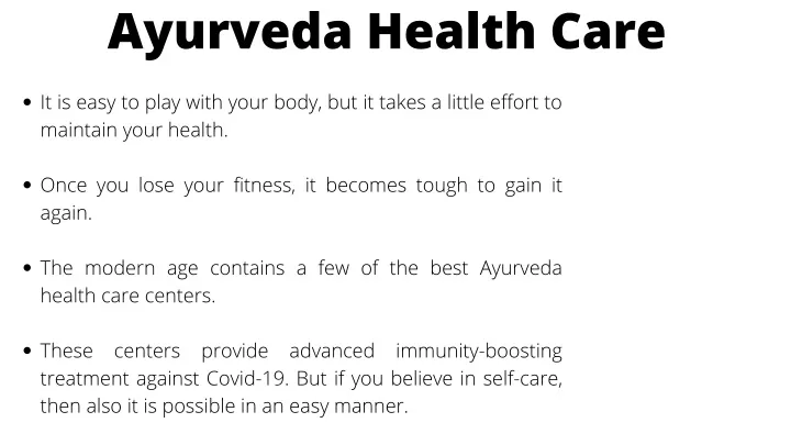 ayurveda health care