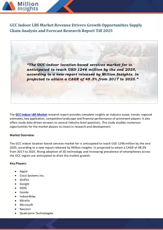 gcc indoor lbs market revenue drivers growth