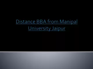 distance bba from manipal university jaipur