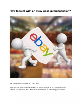 How to Deal With an eBay Account Suspension?