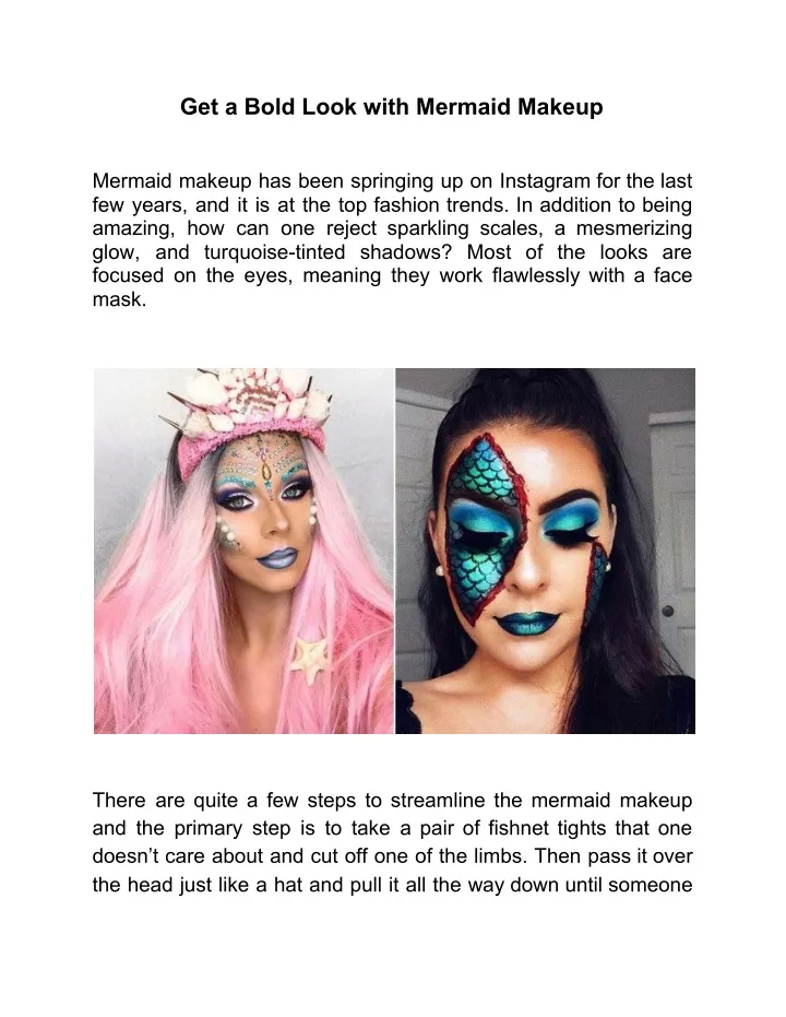 get a bold look with mermaid makeup