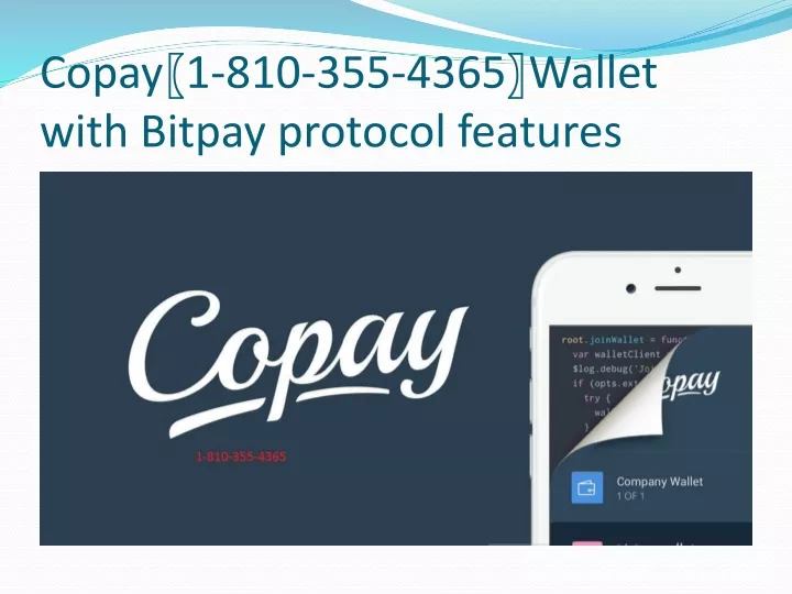 copay 1 810 355 4365 wallet with bitpay protocol features