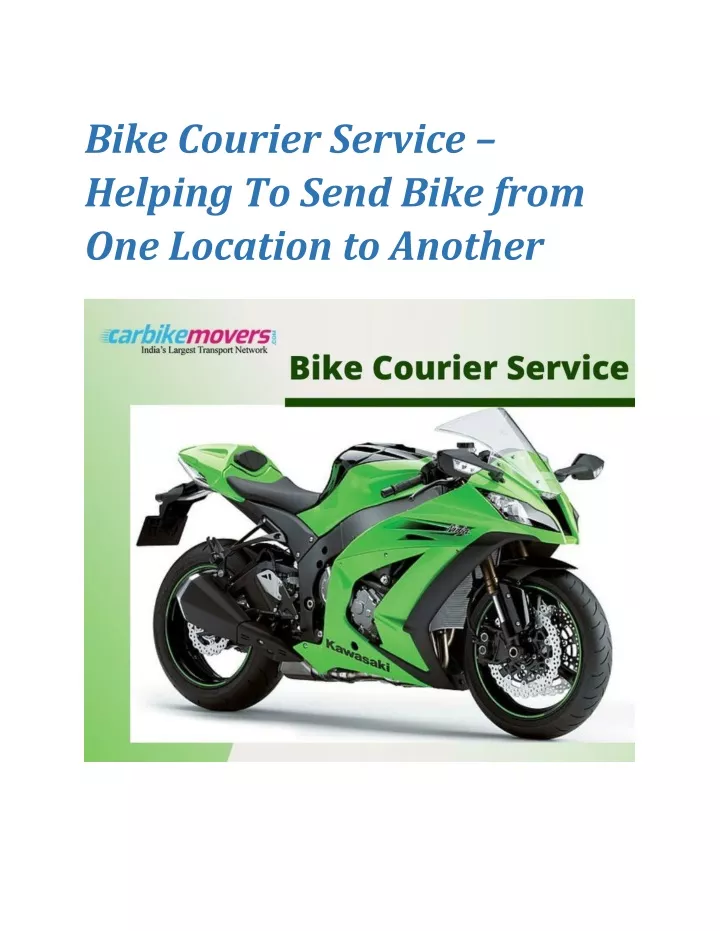 bike courier service helping to send bike from