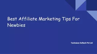 Best Affiliate Marketing Tips For Newbies