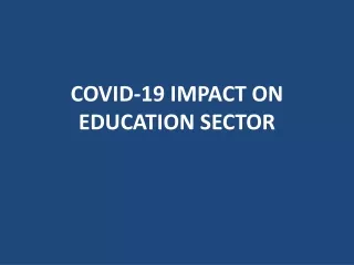 covid 19 impact on education sector