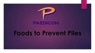 Foods to Prevent Piles