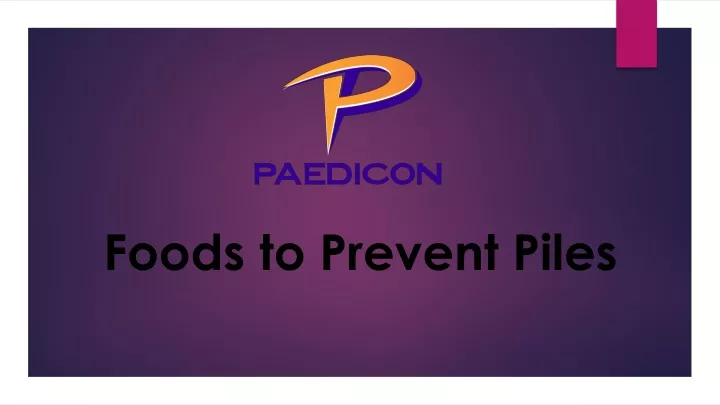 foods to prevent piles