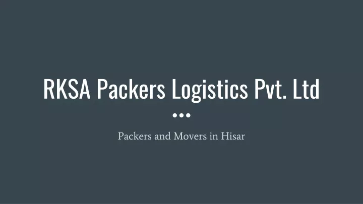 rksa packers logistics pvt ltd