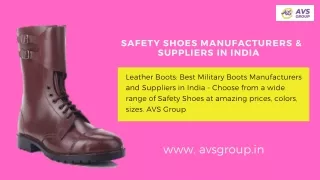 Safety Shoes Manufacturers & Suppliers in India - AVS Group