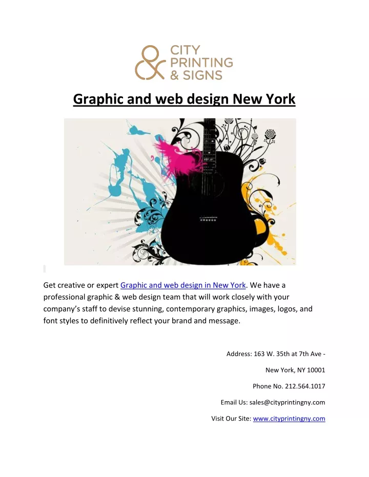 graphic and web design new york