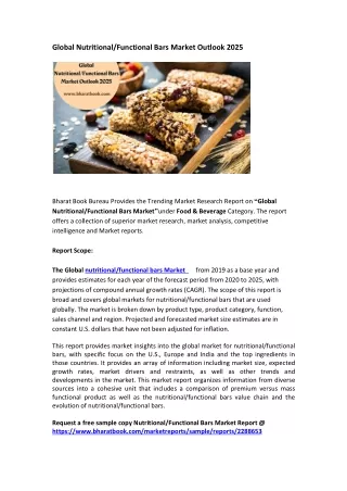 global nutritional functional bars market outlook