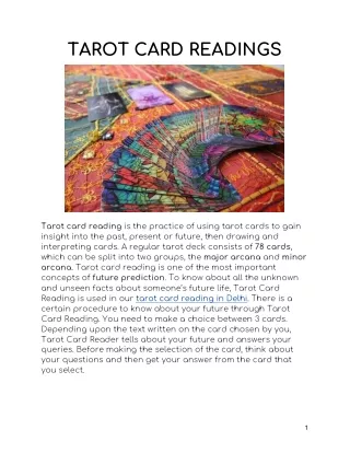 Tarot Card  Reading - English