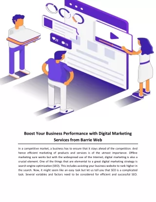 Boost Your Business Performance with Digital Marketing Services from Barrie Web