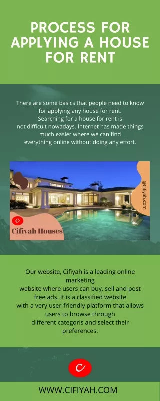 process for applying a house for rent