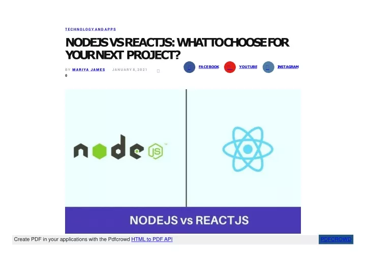 nodejs vs reactjs what to choose for your next project
