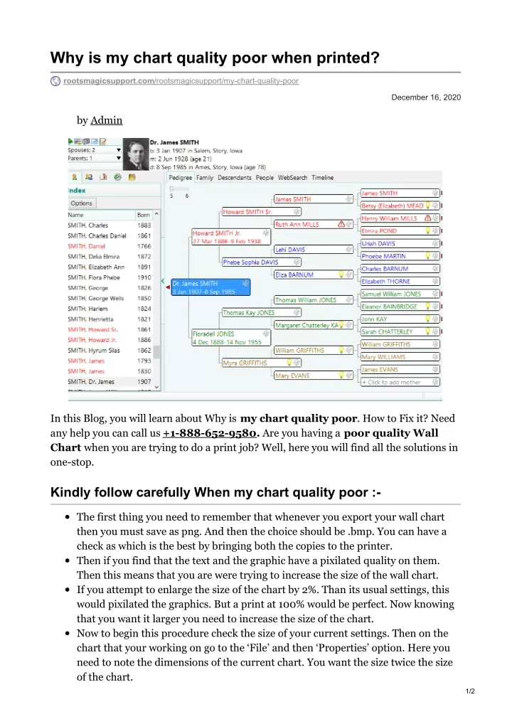 why is my chart quality poor when printed