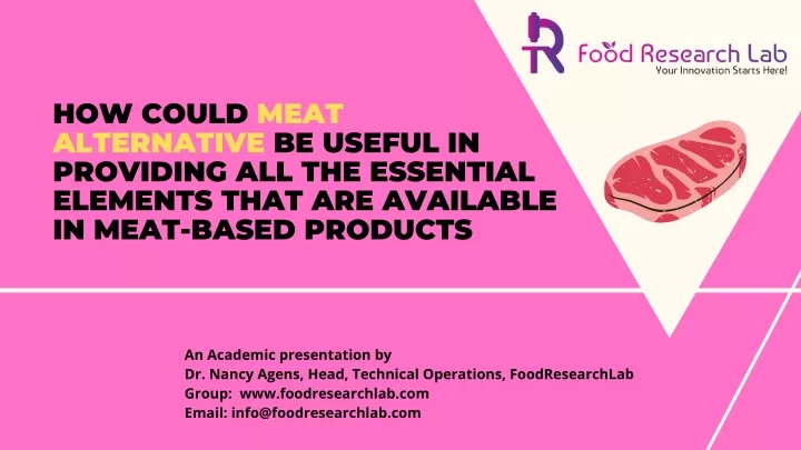 how could meat alternative be useful in providing