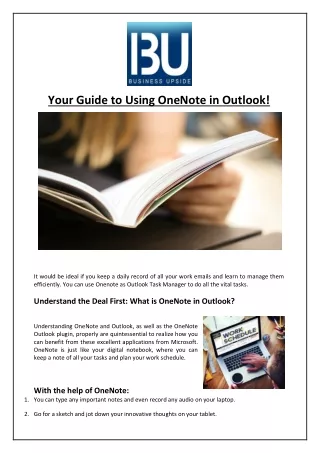 your guide to using onenote in outlook