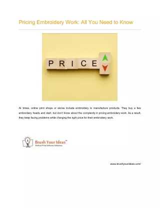 pricing embroidery work all you need to know